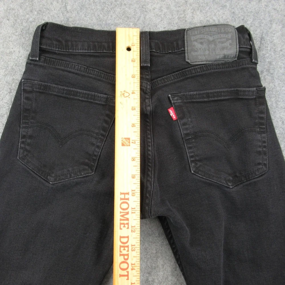 Levis 505 Mens Slim Straight Jeans‎ Black Denim W27 L29 00505-1469